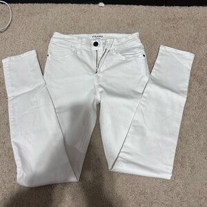 Frame Denim Women's High Rise White Jeans